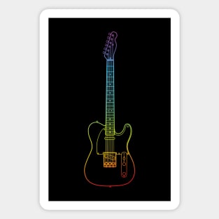 T-Style Electric Guitar Colorful Outline Magnet